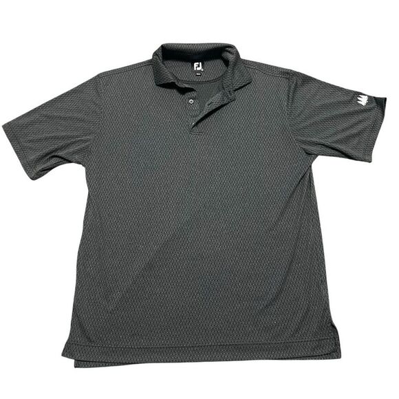 FOOTJOY Men’s Grey Athletic Geometric Pattern Polo Shirt Size XL - Picture 1 of 5